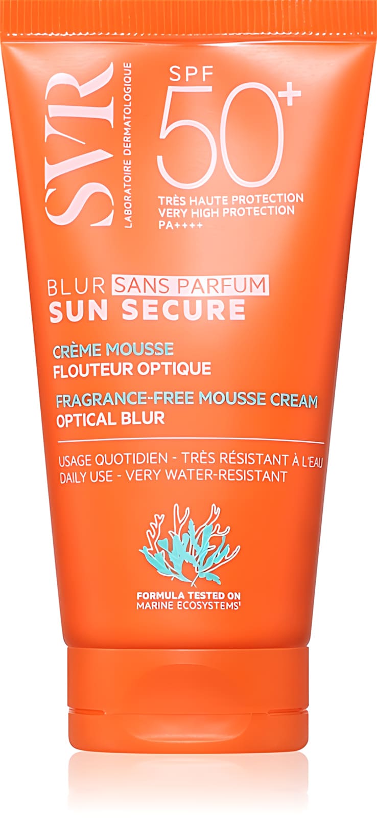 SVR Sun Secure Blur Crème-Mousse SPF 50+ — tube de 50 ml