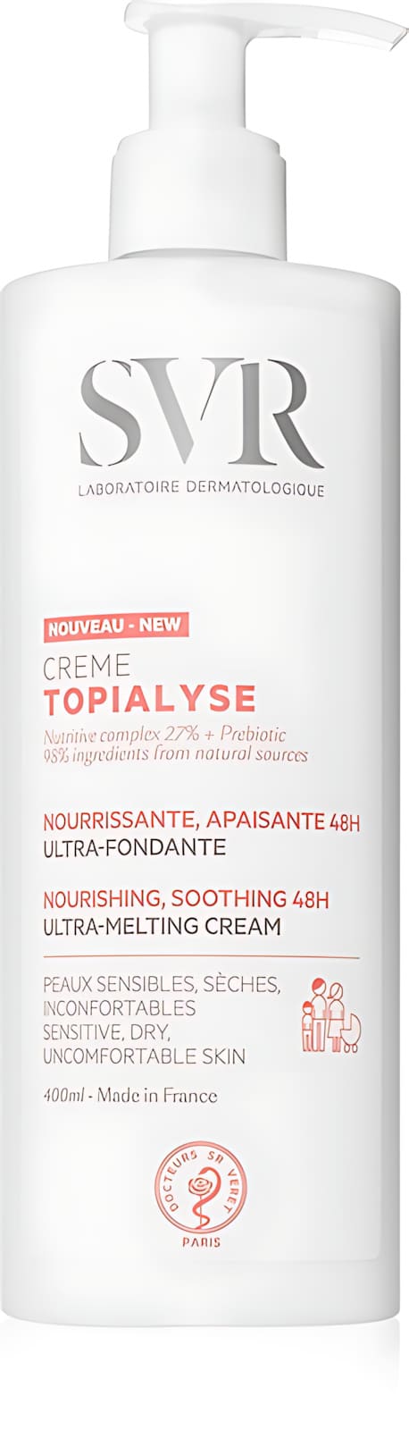 SVR Topialyse Crème — flacon de 400 ml
