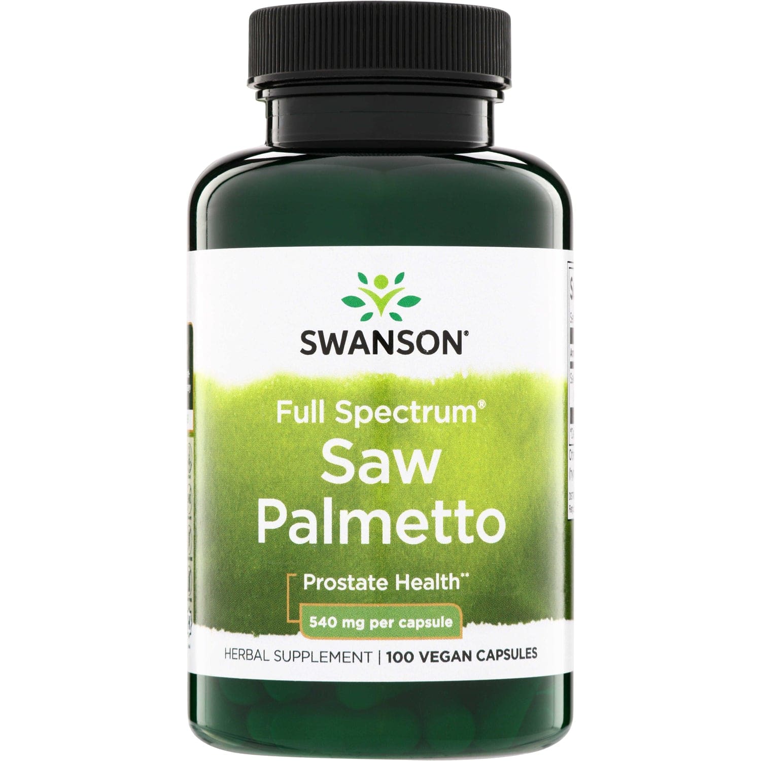 Palmier nain (Saw Palmetto) 540 mg - 100 gélules végétales - Swanson - vue 1