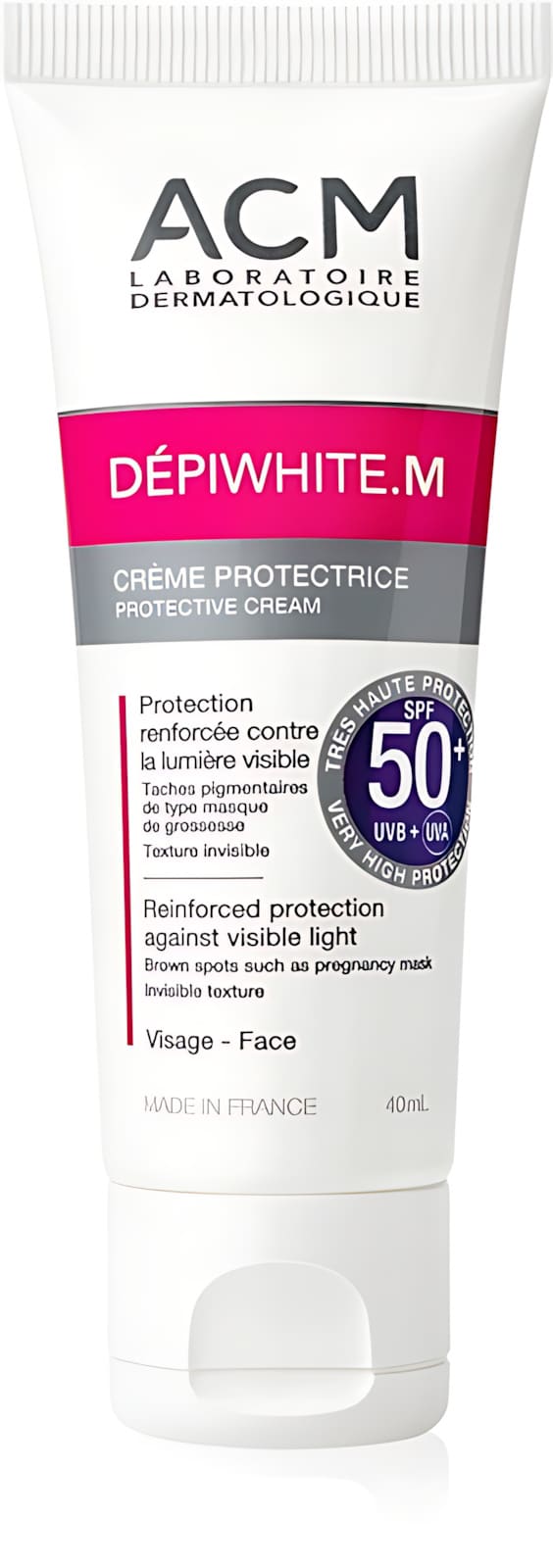 ACM Depiwhite M Crème solaire SPF 50+ — tube de 40 ml