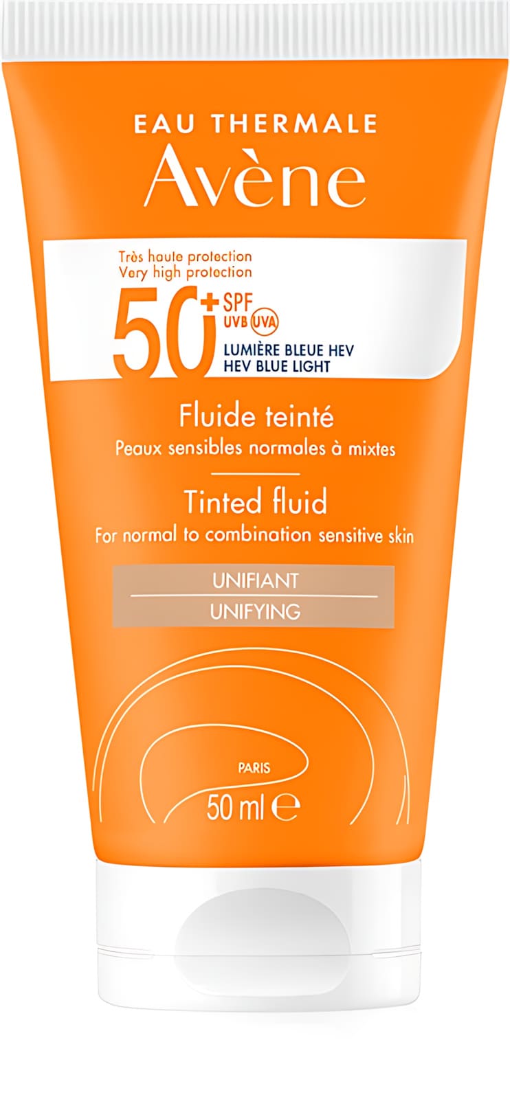 Avène Fluide solaire teinté SPF 50+ — tube de 50 ml