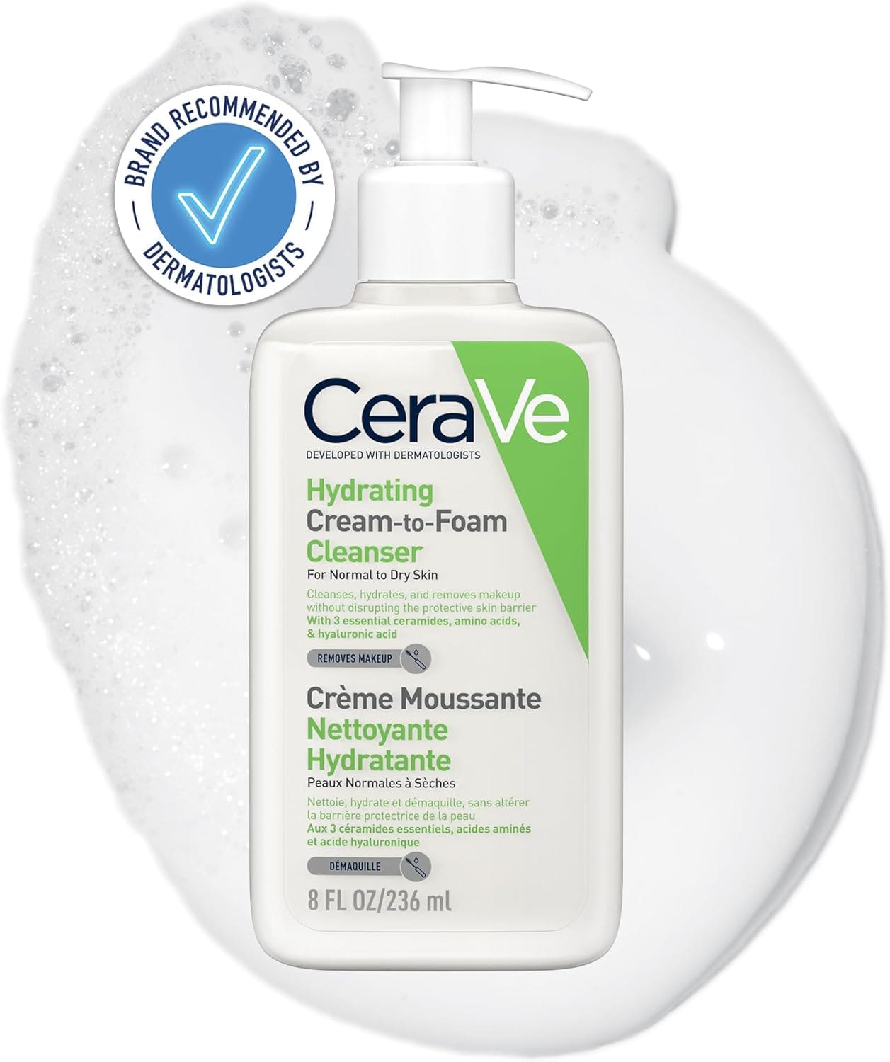 CeraVe Crème moussante — flacon de 236 ml