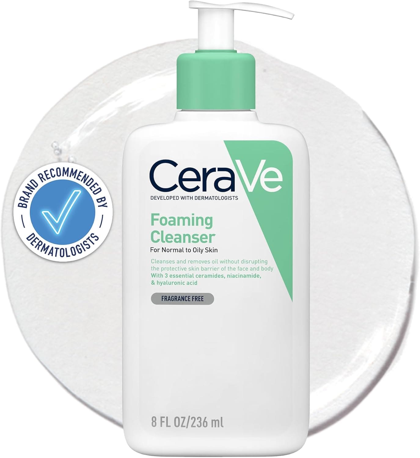 CeraVe Gel moussant — flacon vert de 236 ml