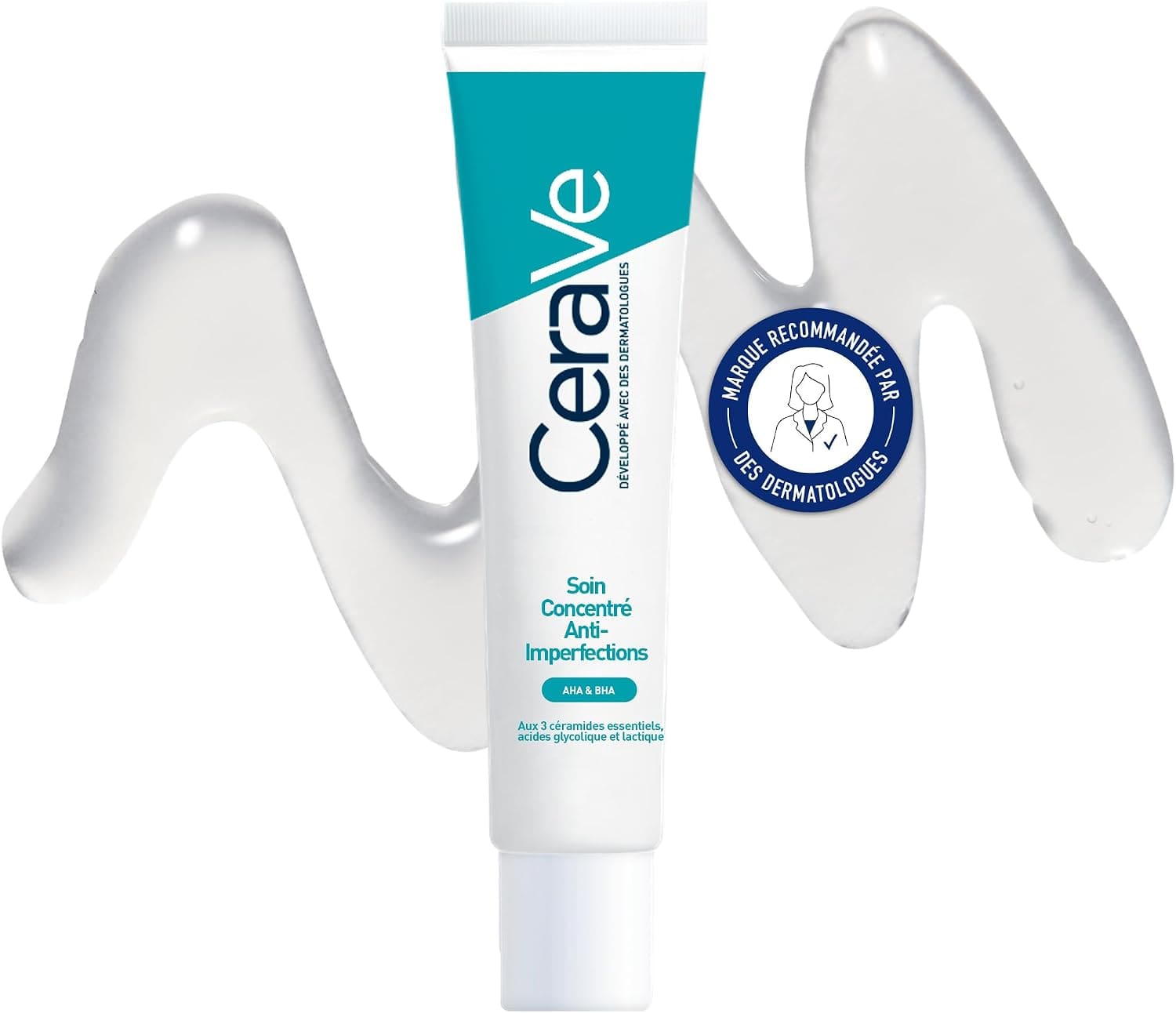 CeraVe Soin concentré AHA/BHA — flacon de 40 ml