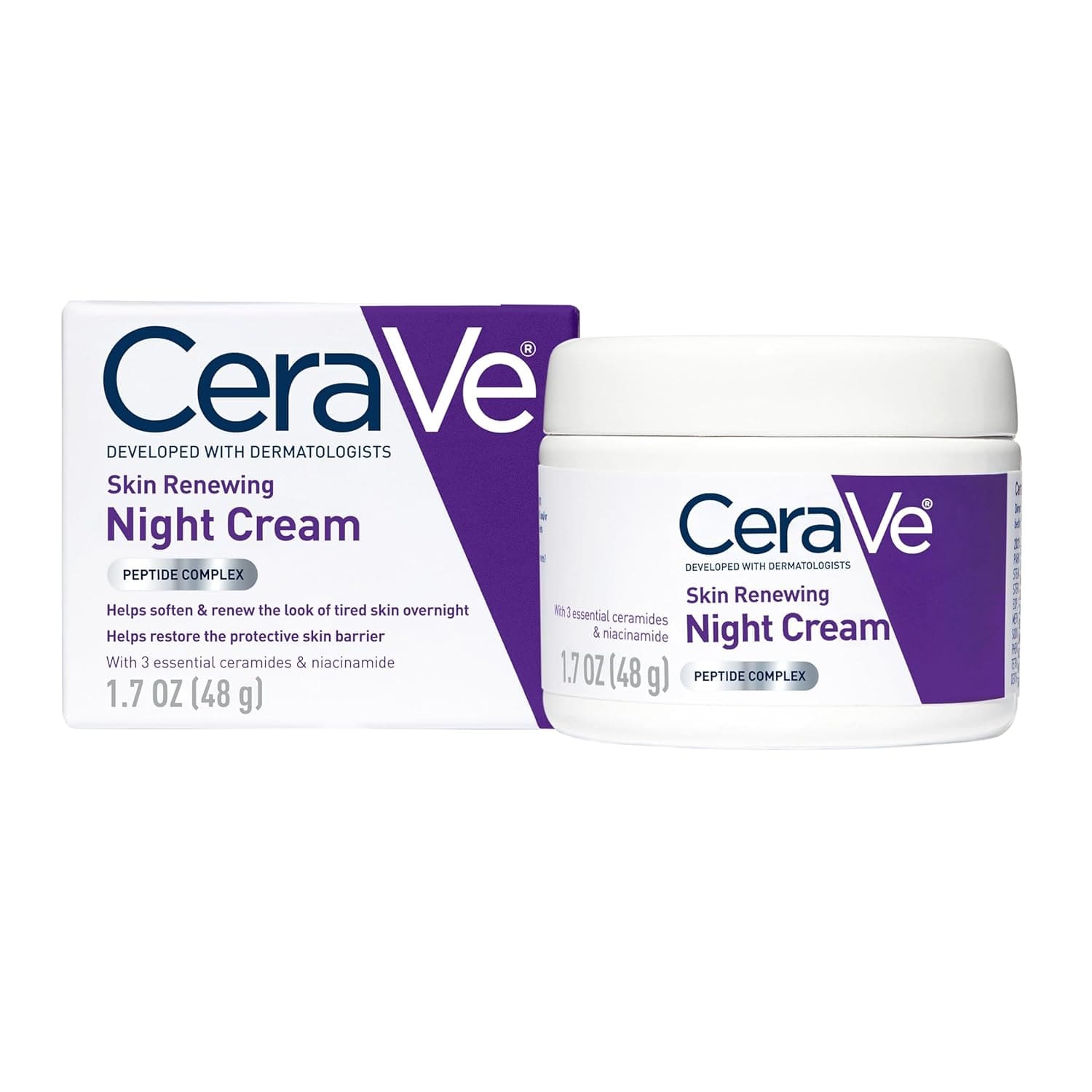 CeraVe Skin Renewing Crème aux peptides — pot de 48 g