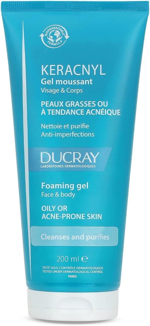 Ducray Keracnyl Gel moussant — flacon de 200 ml