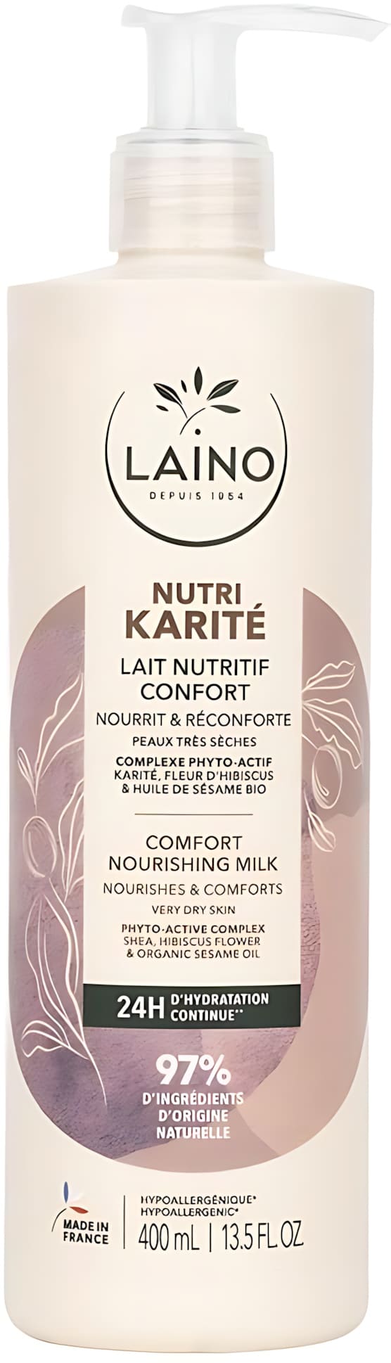 Laino Lait Nutritif au Karité — flacon de 400 ml