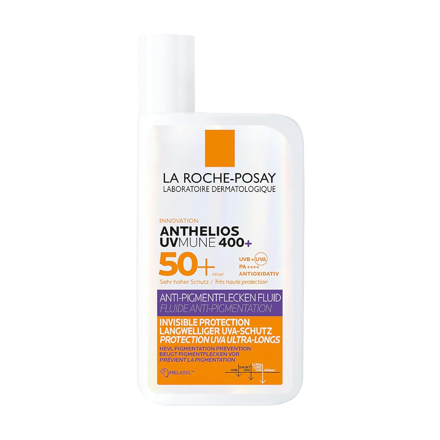 La Roche-Posay Anthelios Fluide anti-taches SPF 50+ — flacon de 50 ml