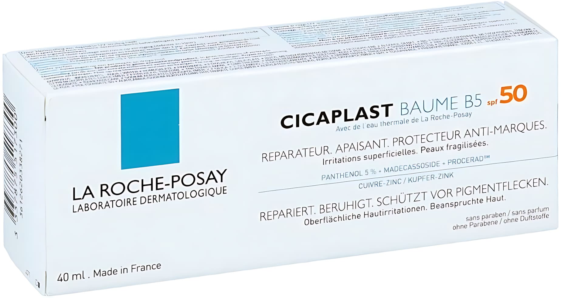 La Roche-Posay Cicaplast Baume B5+ SPF 50+ — tube de 40 ml