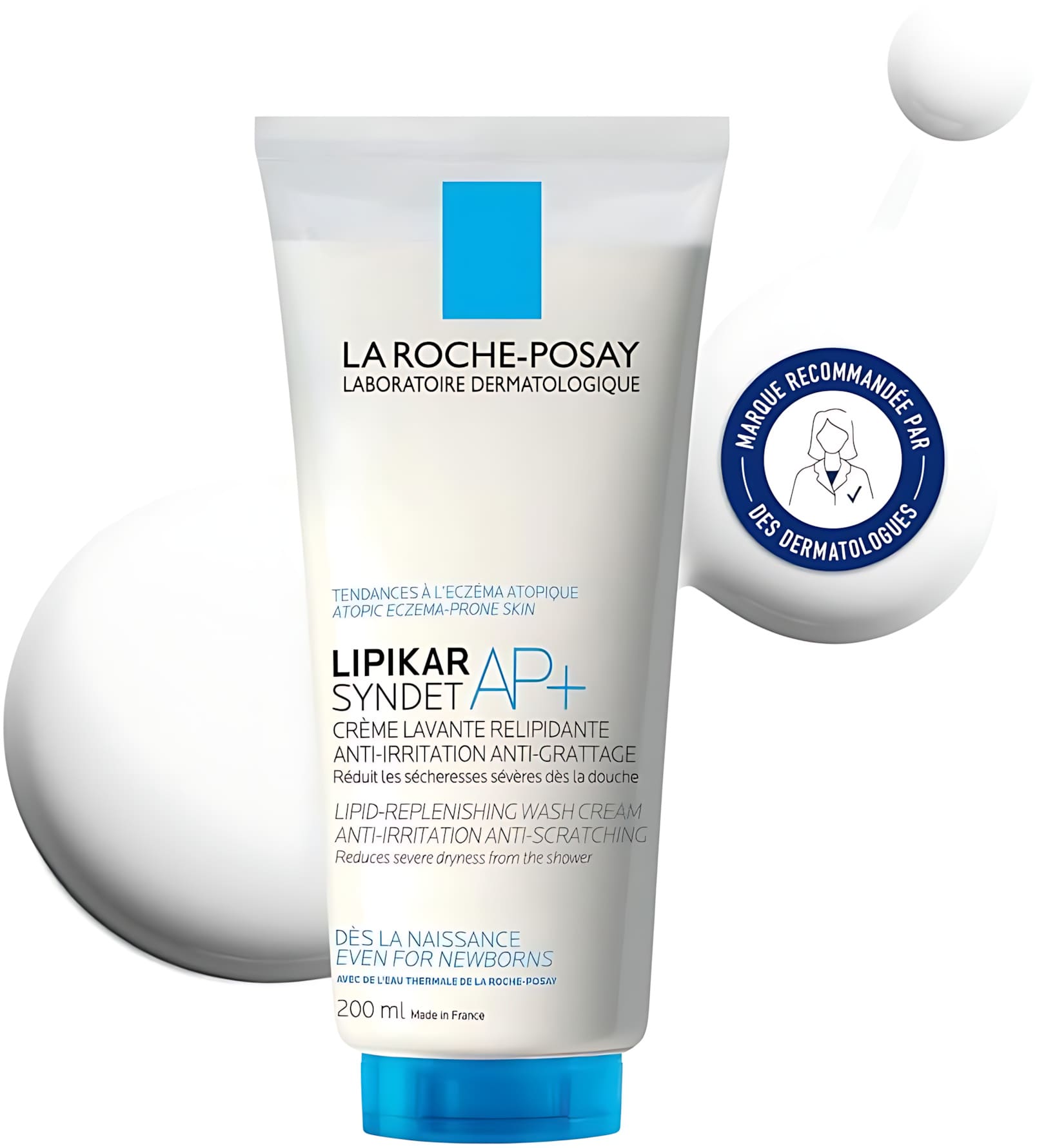 La Roche-Posay Lipikar Syndet AP+ Crème lavante — flacon de 200 ml