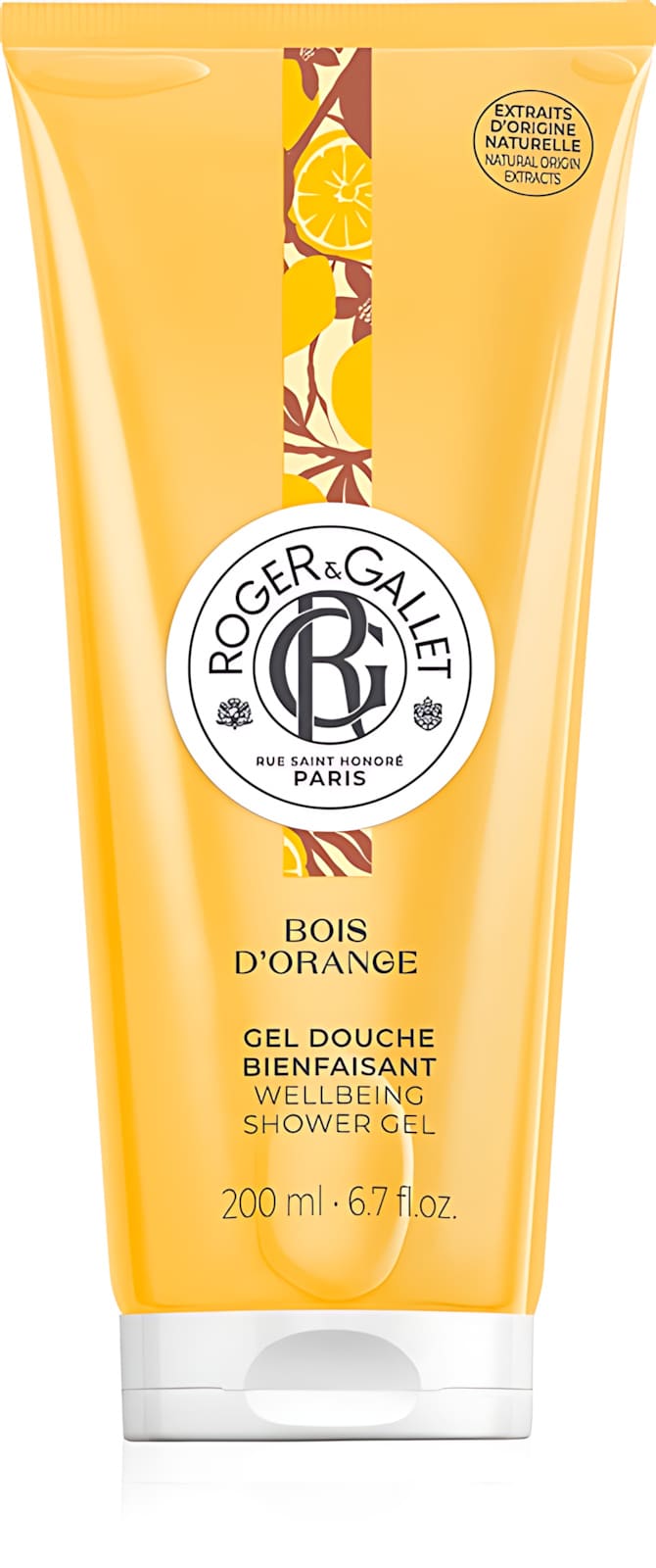Roger & Gallet Gel douche tonifiant Bois d’Orange — flacon de 200 ml