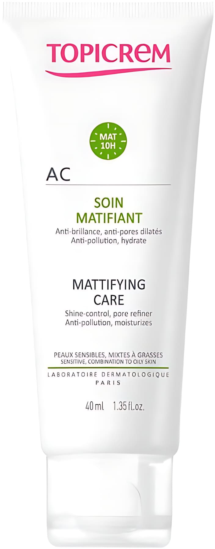 Topicrem AC Soin matifiant — tube de 40 ml