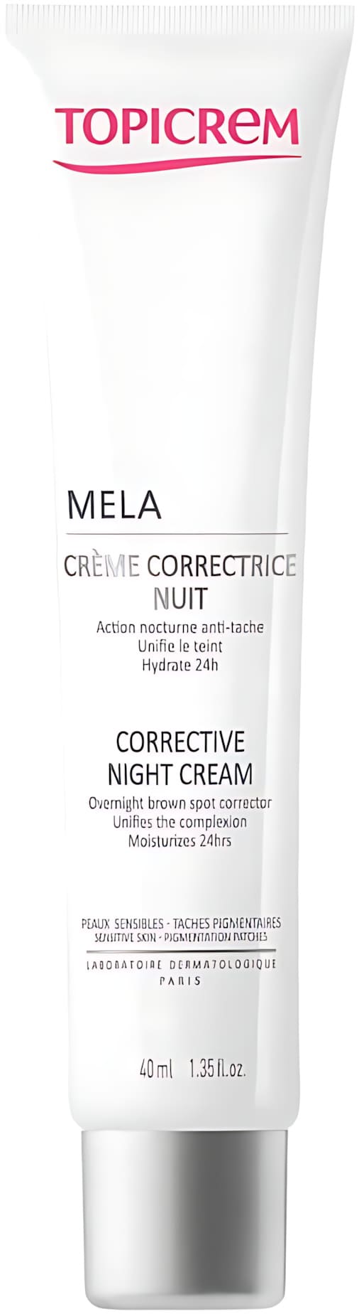 Topicrem Mela Crème correctrice Nuit — tube de 40 ml