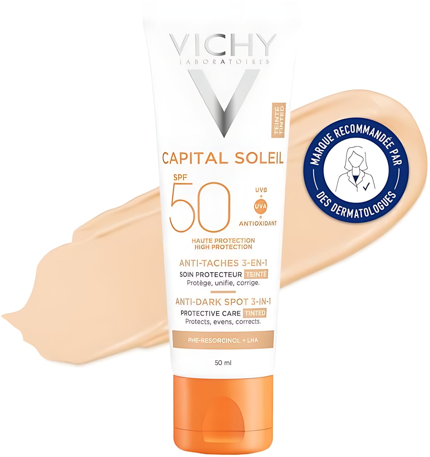 Vichy Capital Soleil Crème anti-taches SPF 50+ — tube de 50 ml