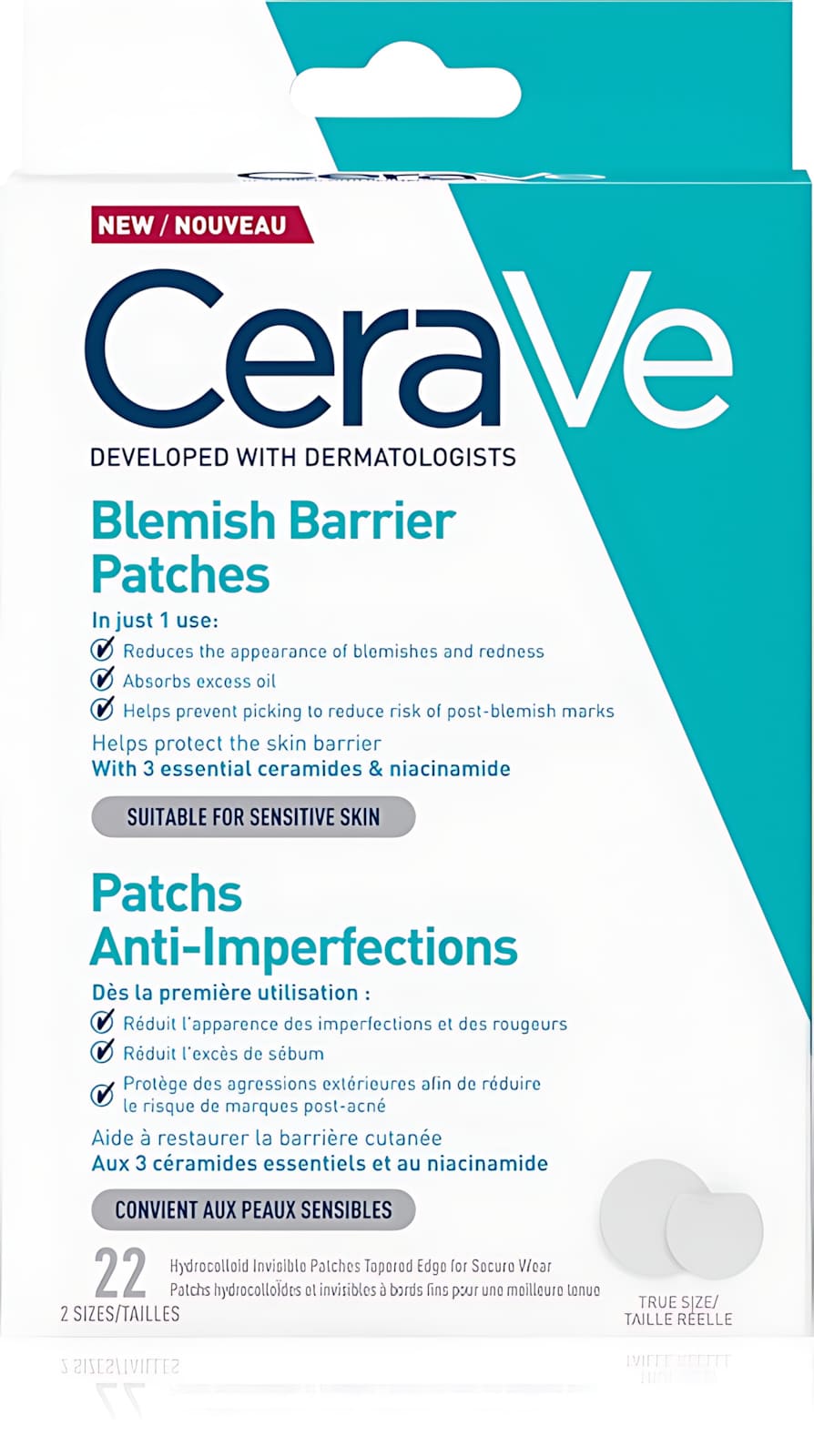 CeraVe Patchs Anti-Imperfections — boîte de 22 patchs