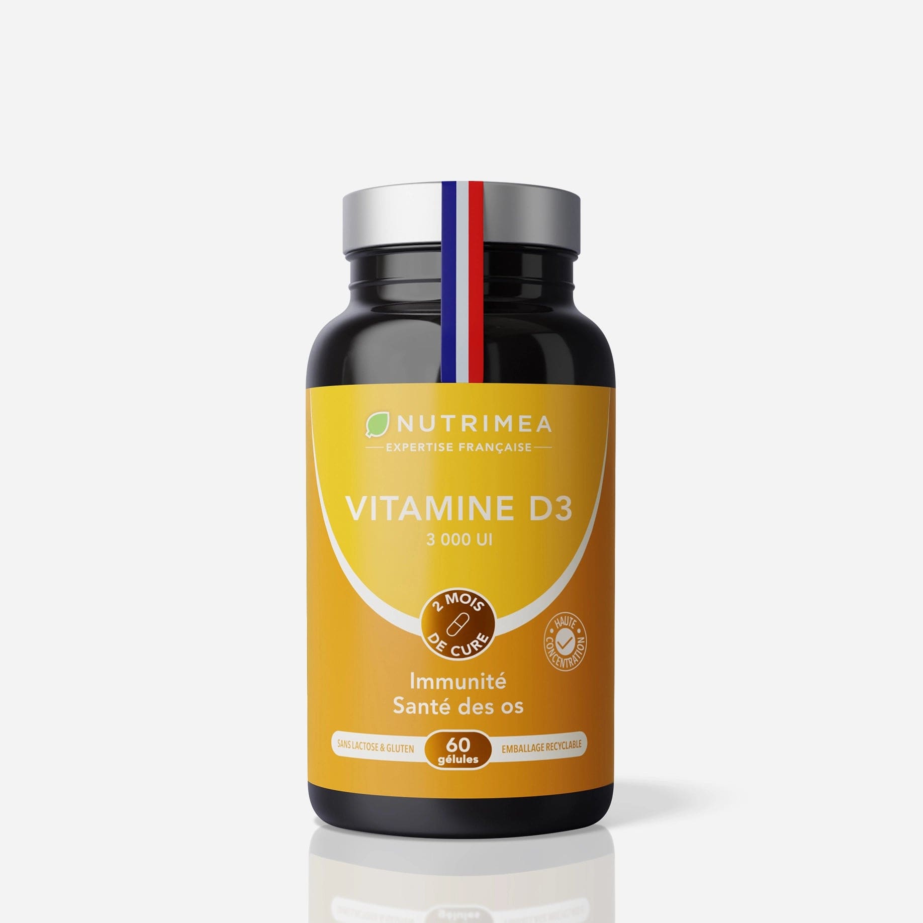 Vitamine D3 2000 UI - 60 gélules - Nutrimea - vue 1