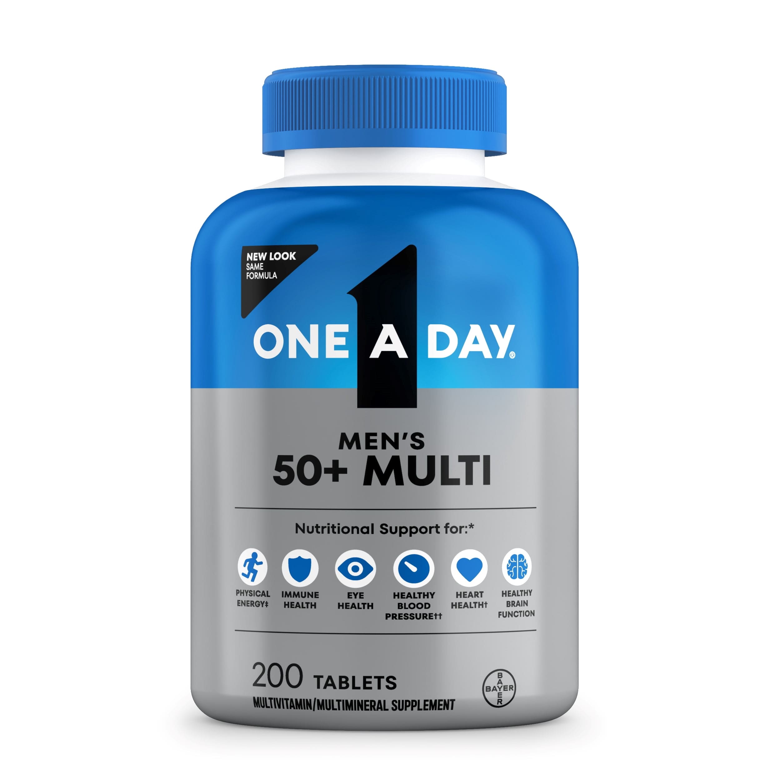 One A Day Men’s 50+ Multi - Multivitamines Homme 50+ - 200 comprimés - vue 1