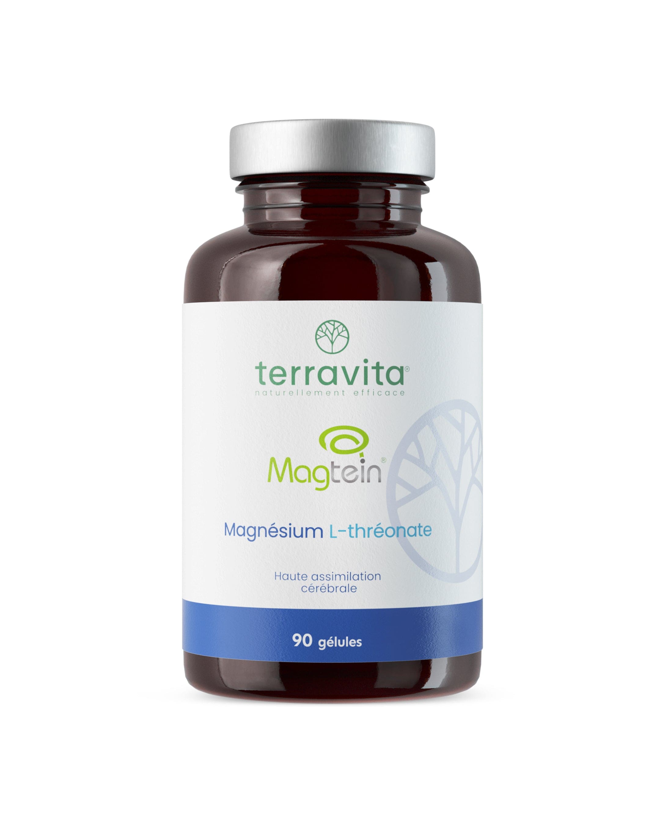 Magnésium L-thréonate Magtein® - 90 gélules - Terravita - vue 1