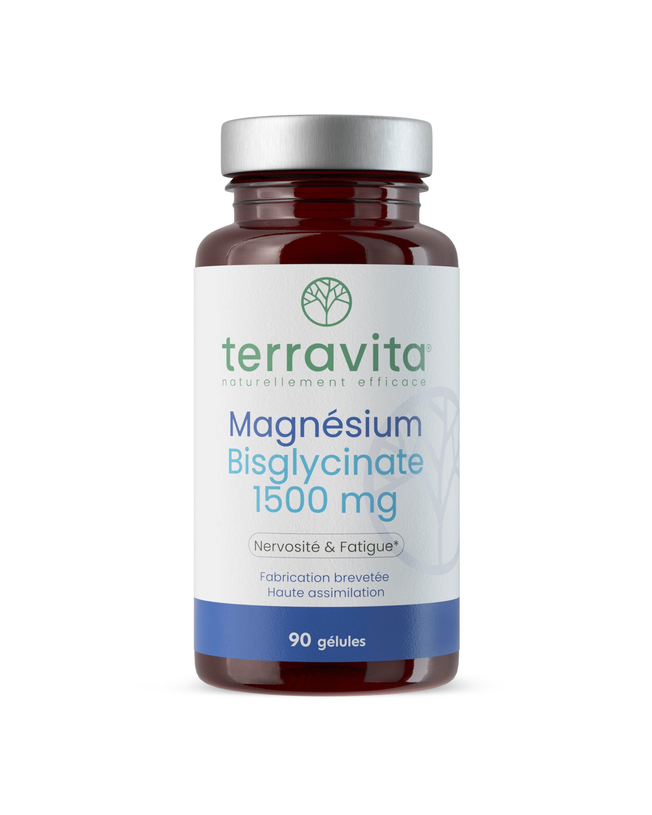 Magnésium bisglycinate 1500 mg - 90 gélules - Terravita - vue 1