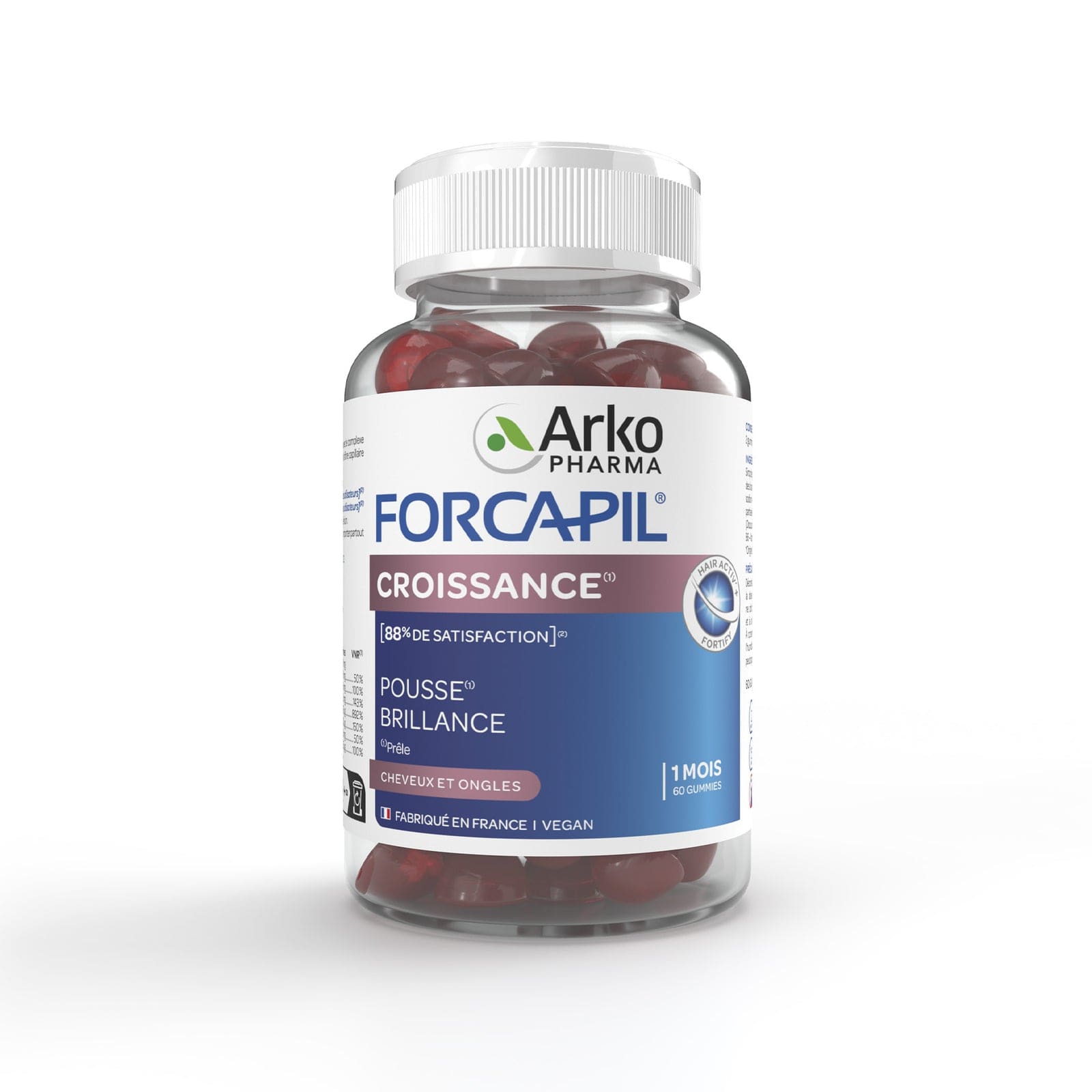 Arkopharma Forcapil Croissance - Cheveux & ongles - 60 gummies - vue 1