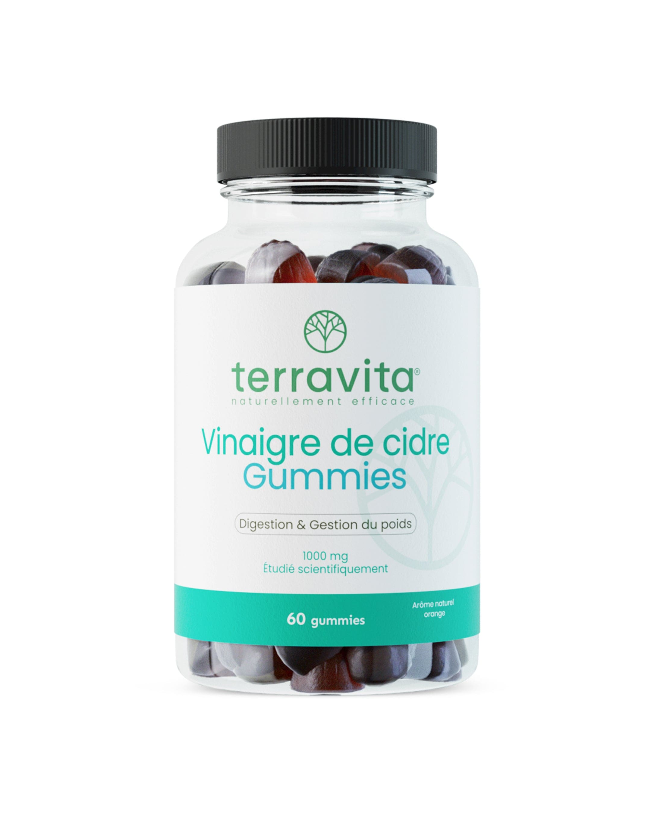 Vinaigre de cidre 1000 mg - 60 gummies - Terravita - vue 1