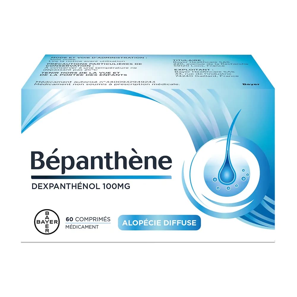 Bépanthène 100 mg - 60 comprimés - Bayer - vue 1
