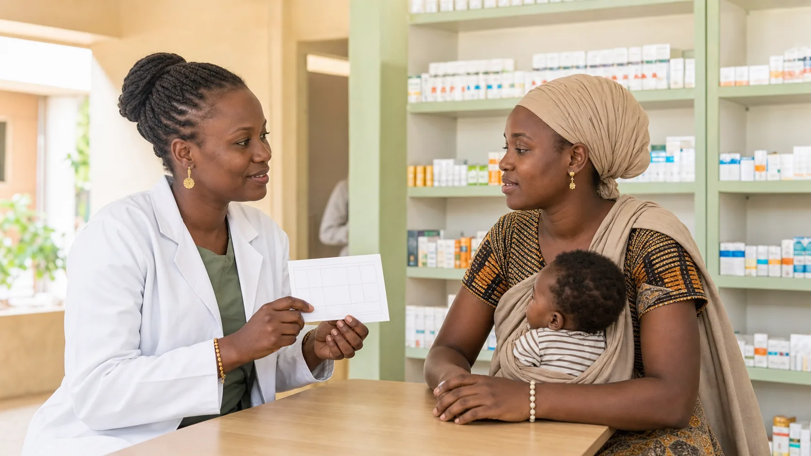 Consultation attentive avec une pharmacienne